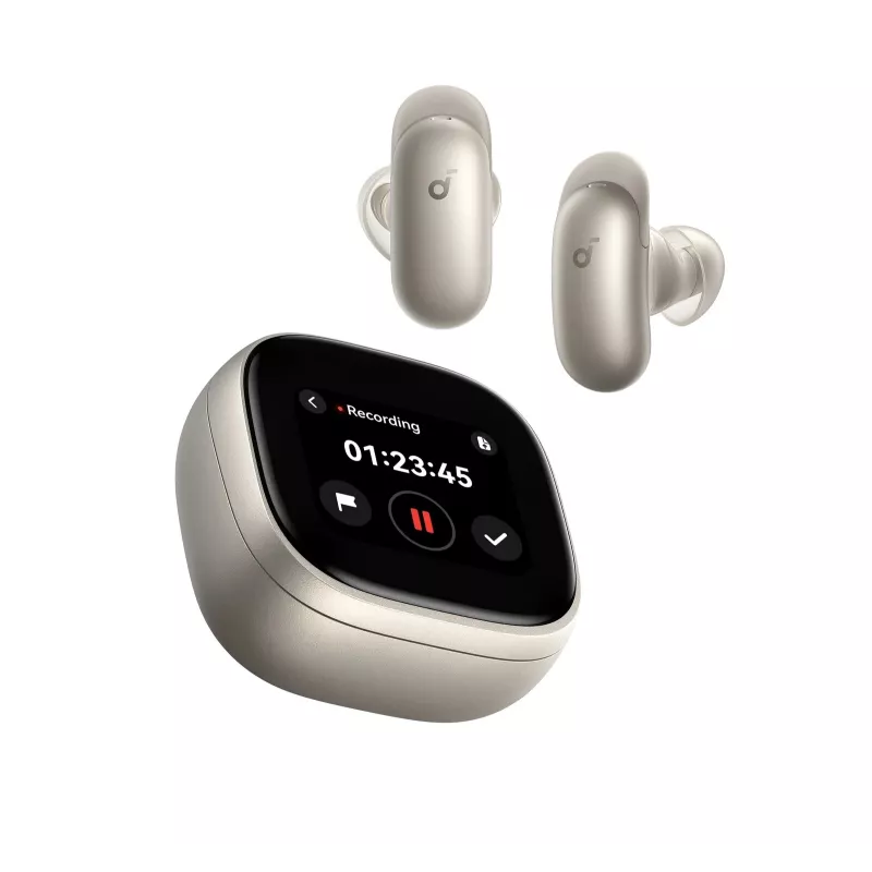 Anker Soundcore Liberty 5 Pro Max belaidės ausinės, Titanium Gold, Bluetooth 5.3, Adaptive ANC, LDAC, 50h
