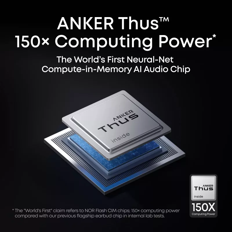 Anker Soundcore Liberty 5 Pro True Wireless belaidės ausinės su adaptyviu ANC, Hi-Res Audio ir belaidžiu įkrovimu – Midnight Black