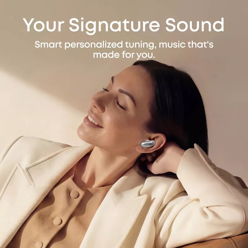 Anker Soundcore Liberty 5 Pro belaidės ausinės su adaptyviu ANC ir LDAC, Perlų baltumo