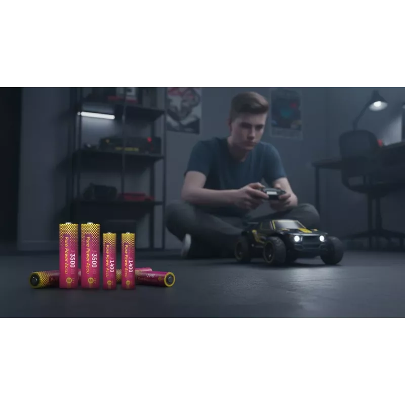 ANSMANN PurePower Set AA baterijų įkroviklis su 4x AA 2100mAh NiMH baterijomis