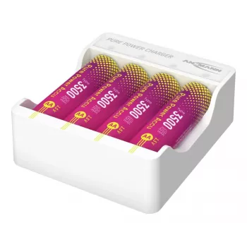 ANSMANN PurePower Set AA baterijų įkroviklis su 4x AA 2100mAh NiMH baterijomis