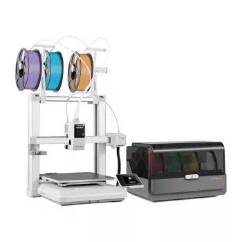 Anycubic Kobra X Combo 3D spausdintuvas – 300x300x300 mm FDM su LeviQ automatiniu niveliavimu, Direct Drive, 180 mm/s, karborundo stiklu, 4,3 col. jutikliniu ekranu