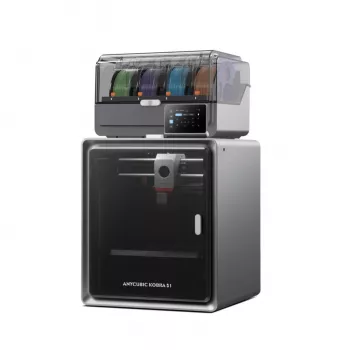ANYCUBIC S1 Combo V2 FDM 3D spausdintuvas su 250 x 220 x 220 mm darbo sritimi, 500 mm/s greičiu, automatiniu niveliavimu, PEI plokšte, Klipper programine įranga, Wi-Fi, 4.3 inch jutikliniu ekranu, 400W galia
