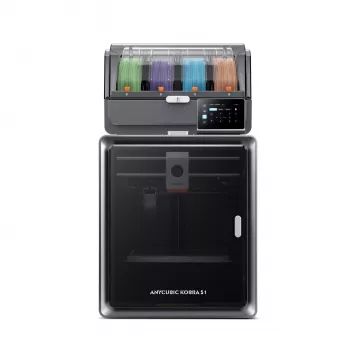 ANYCUBIC S1 Combo V2 FDM 3D spausdintuvas su 250 x 220 x 220 mm darbo sritimi, 500 mm/s greičiu, automatiniu niveliavimu, PEI plokšte, Klipper programine įranga, Wi-Fi, 4.3 inch jutikliniu ekranu, 400W galia