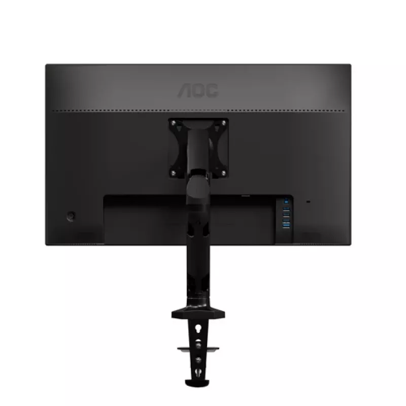 AOC AS110D0 Vienos Rankenos Monitoriaus Laikiklis – Stalo Montavimas – Aliuminis – Juodas – iki 27 colių LCD