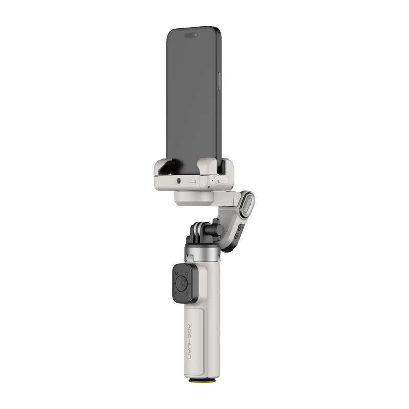AOCHUAN M3 Pro 3-in-1 gimbal, selfie lazda ir trikojis su LED lempa ir RGB apšvietimu 180 cm, juoda