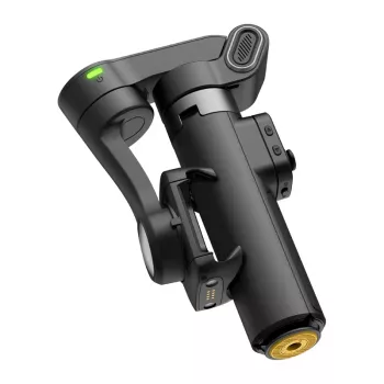 AOCHUAN Smart X3 AI sekimo gimbal stabilizatorius su LED šviesa ir selfie lazda išmaniesiems telefonams, juoda