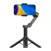 AOCHUAN Smart X3 AI sekimo gimbal stabilizatorius su LED šviesa ir selfie lazda išmaniesiems telefonams, juoda