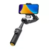 AOCHUAN Smart X3 AI sekimo gimbal stabilizatorius su LED šviesa ir selfie lazda išmaniesiems telefonams, juoda