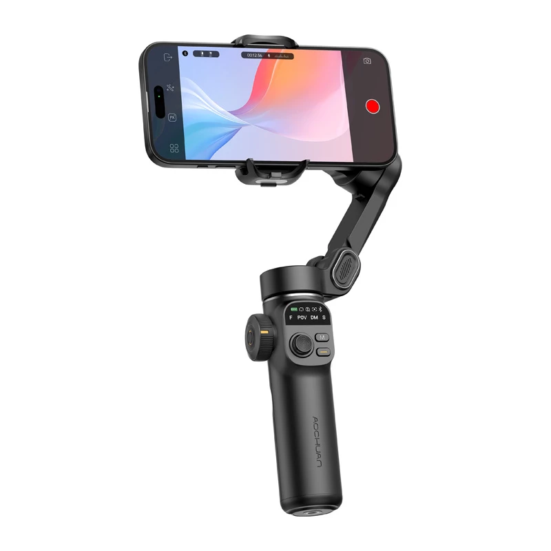 AOCHUAN X2 Standard Smartphone Gimbal Stabilizer su Gesture Tracking ir Selfie Stick, Juoda
