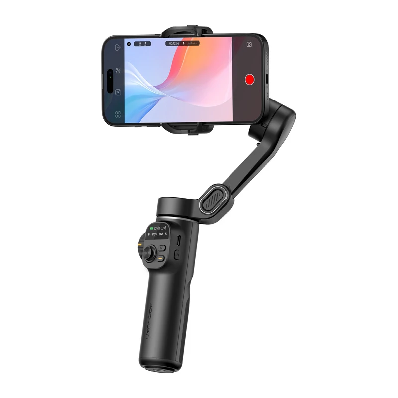 AOCHUAN X2 Standard Smartphone Gimbal Stabilizer su Gesture Tracking ir Selfie Stick, Juoda