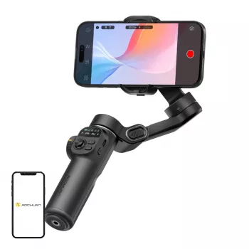AOCHUAN X2 Standard Smartphone Gimbal Stabilizer su Gesture Tracking ir Selfie Stick, Juoda