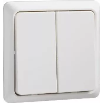 APC Schneider Electric Merten System M dviejų krypčių perjungiklis, poliariai balta termoplastikas, 10AX 250V, įleidžiamas, IP20, varžtiniai gnybtai, be halogenų 506254