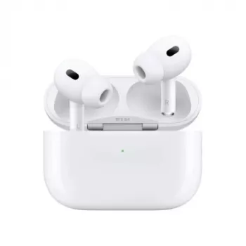 Apple AirPods Pro (2nd Generation) su MagSafe įkrovimo dėklu (USB-C) – balti, aktyvus triukšmo slopinimas ir Bluetooth 5.3