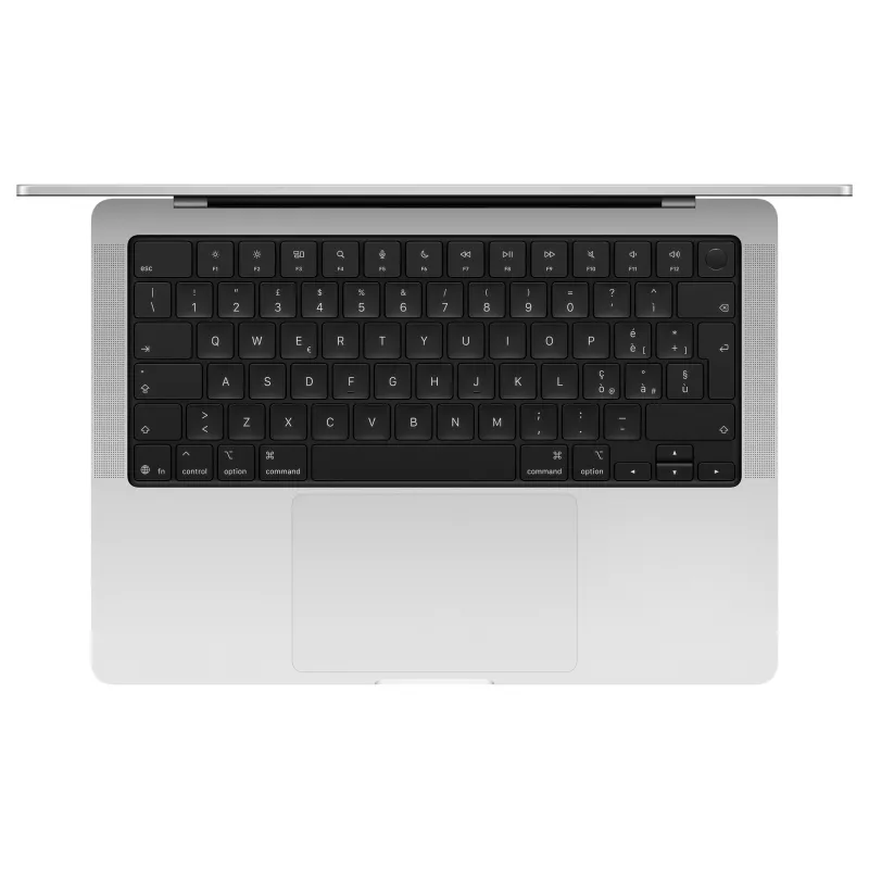 Apple MacBook Pro 14 M5 sidabrinis, M5-10C CPU, 10C GPU, 24GB RAM, 1TB SSD, vokiška klaviatūra, nanotekstūros stiklas, 96W USB-C maitinimo adapteris