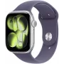 “Apple Watch Series 11 (2025) GPS 46mm sidabrinis aliuminio korpusas su Purple Fog Sport Band M/L”