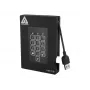 Apricorn Aegis Padlock Fortress A25-3PL256-500F išorinis kietasis diskas – 500GB – USB 3.2 Gen 1 – AES 256 bitų aparatinė šifracija – juoda