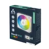 Arctic BioniX P12 A-RGB White 120mm PWM ventiliatorius korpusui, 450-3000 RPM, adresuojamas RGB, dauginimo grandinė