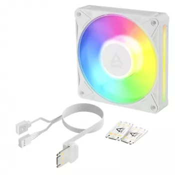 Arctic BioniX P12 A-RGB White 120mm PWM ventiliatorius korpusui, 450-3000 RPM, adresuojamas RGB, dauginimo grandinė