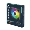 Arctic BioniX P14 A-RGB 140mm PWM korpuso ventiliatorius su Daisy Chain, 400-2500 RPM, 186 m³/h, juodas