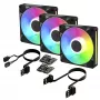 Arctic BioniX P14 A-RGB 140mm PWM ventiliatorius 3 vnt. komplektas - juodas - adresuojamas RGB, 2500 RPM, 186 m³/h