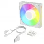 Arctic BioniX P14 A-RGB White 140mm PWM korpuso ventiliatorius su Daisy Chain, ARGB apšvietimu, 400-2500 RPM, 77.6 CFM