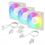 Arctic BioniX P14 A-RGB (White) 3-Pack | 140 mm PWM ventiliatorius su A-RGB apšvietimu, 400–2500 RPM