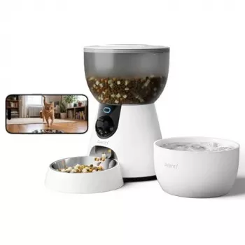 Arenti Petfeeder2 išmanusis ėdiklis ir vandens fontanas su 1080p kamera ir dvipusiu garsu