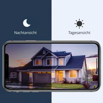 Arenti POWER1Q 2K belaidė apsaugos kamera su baterija, AI žmogaus aptikimu, spalvotu naktiniu matymu, IP65, juoda