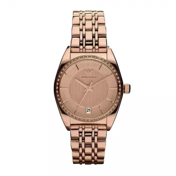 ARMANI AR0381 Moteriškas Kvarcinis Laikrodis 31mm Nerūdijančio Plieno Sidabrinis Ciferblatas Dviejų Spalvų Apyrankė