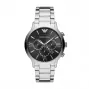 Armani AR11208 Vyriškas Kvarcinis Chronografo Laikrodis 44mm Mėlynas Ciferblatas Ruda Oda