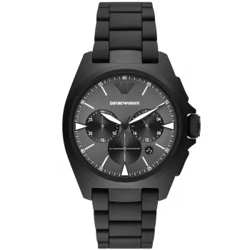 ARMANI AR11412 Vyriškas Nerūdijančio Plieno Chronografo Laikrodis 42 mm Mėlynu Ciferblatu