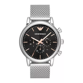 ARMANI AR11429 Vyrų Kvarcinis Chronografo Laikrodis 46mm Nerūdijantis Plienas