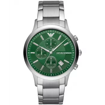Armani AR11507 Vyriškas Kvarcinis Chronografas Laikrodis 43mm Nerūdijančio Plieno Mėlynu Ciferblatu