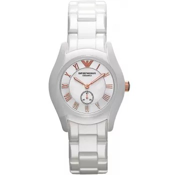 ARMANI AR1418 Moteriškas keraminis laikrodis 28mm baltas