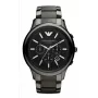 Armani AR1452 Vyriškas keraminis chronografinis laikrodis 43mm juodas