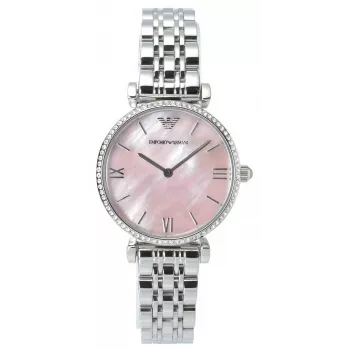 Armani AR1779 Moteriškas laikrodis 32mm Rožinis auksas Nerūdijantis plienas Ruda oda