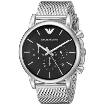 ARMANI AR1811 Vyriškas Analoginis Kvarcinis Laikrodis 41mm Nerūdijančio Plieno Juodas Ciferblatas