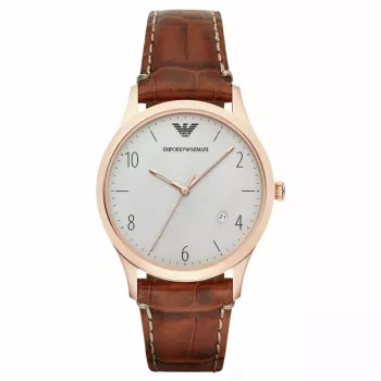 ARMANI AR1866 Vyrškas Renato Kvarcinis Analoginis Laikrodis 40mm Nerūdijantis Plienas Juodas Ciferblatas