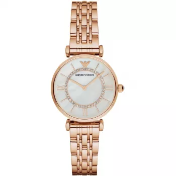 ARMANI AR1909 Moteriškas Kvarcinis Laikrodis 32mm Nerūdijantis Plienas Rožinis Auksas