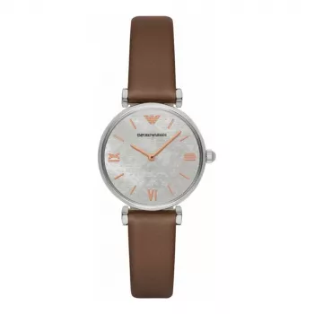 ARMANI AR1988 Women's Quartz Analog Watch 32mm Stainless Steel Mesh Strap Rose Gold