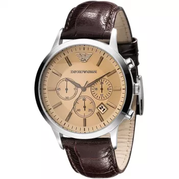 Armani AR2433 Vyriškas Chronografo Laikrodis 43mm Nerūdijančio Plieno Mėlynas Ciferblatas
