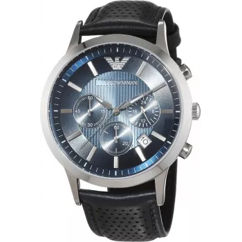 Armani AR2473 Vyriškas Chronografo Laikrodis 43mm Nerūdijančio Plieno Mėlynu Ciferblatu