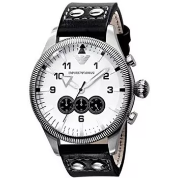 ARMANI AR5836 Vyriškas Chronografo Laikrodis 44mm Nerūdijantis Plienas Ruda/Rožinis Auksas