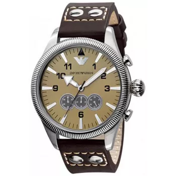 ARMANI AR5837 Vyriškas Nerūdijančio Plieno Chronografinis Laikrodis 44mm