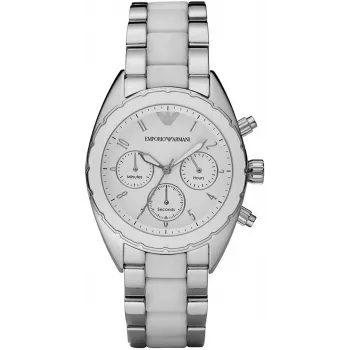 Armani AR5940 moteriškas chronografo laikrodis 42mm rožinis auksas nerūdijantis plienas