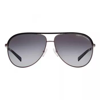 ARMANI EXCHANGE AX2002-60992V Unisex akiniai nuo saulės – matinio juodo metalo rėmelis su tamsiai pilkais veidrodiniais sidabriniais lęšiais