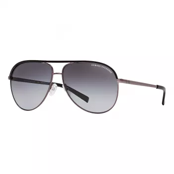 ARMANI EXCHANGE AX2002-60992V Unisex akiniai nuo saulės – matinio juodo metalo rėmelis su tamsiai pilkais veidrodiniais sidabriniais lęšiais