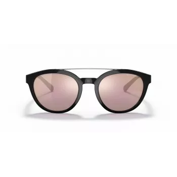 ARMANI EXCHANGE AX4118S81586X Unisex Rectangular Sunglasses Matte Black Dark Grey Mirror Silver 54mm