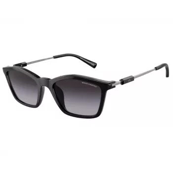 Armani Exchange AX4146SU81588 Moteriški Akiniai nuo Saulės – Skaidrus Pilkas Rėmelis, Pilki Gradientiniai Stiklai, 53mm